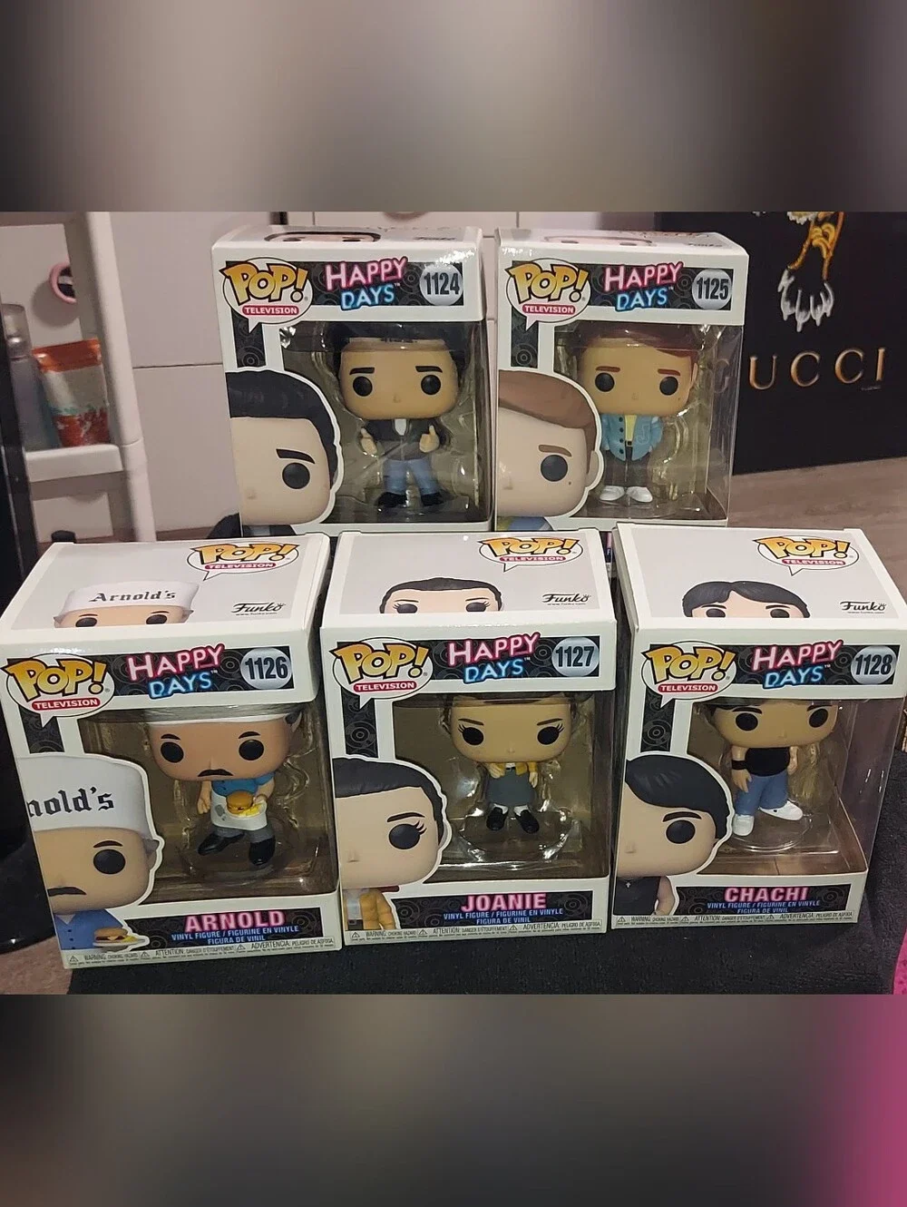 Funko Pop! Complete Mint (5) Piece Vaulted Set Television - Happy Days,